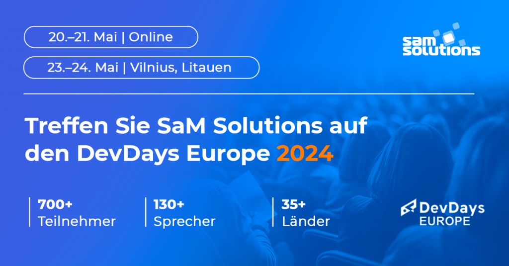 Treffen Sie SaM Solutions auf den DevDays Europe 2024