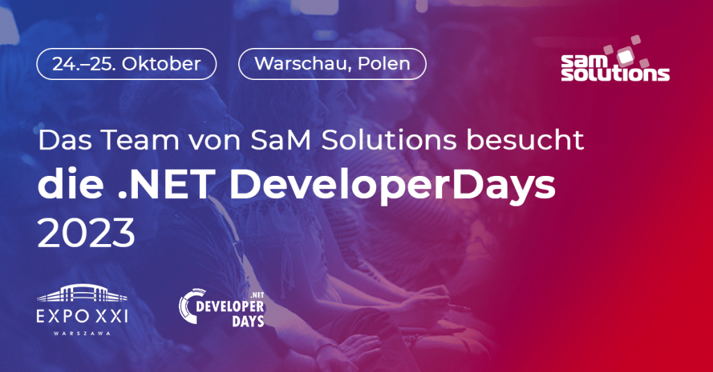 Das Team von SaM Solutions besucht die .NET DeveloperDays 2023